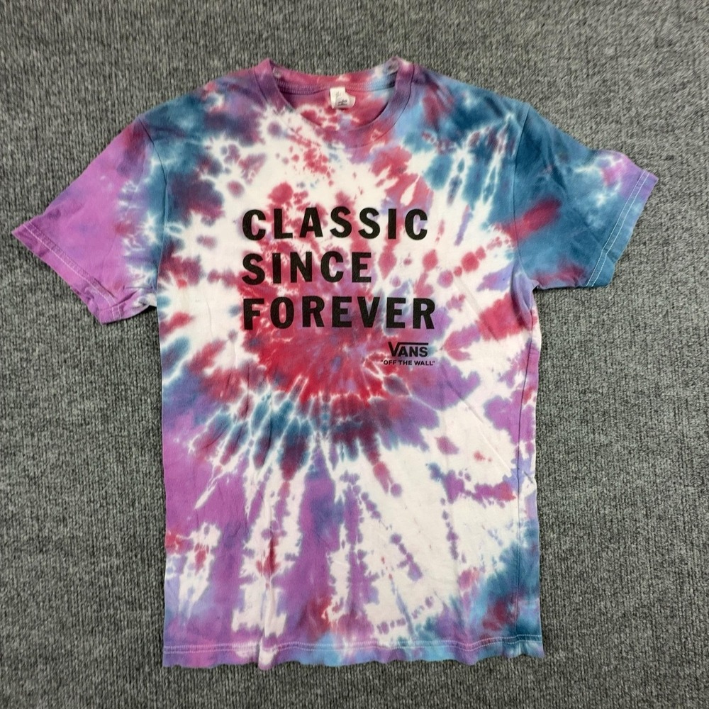 Next Level Apparel Shirt Mens Small Multicolor Tie Dye Vans Classic Forever Tee